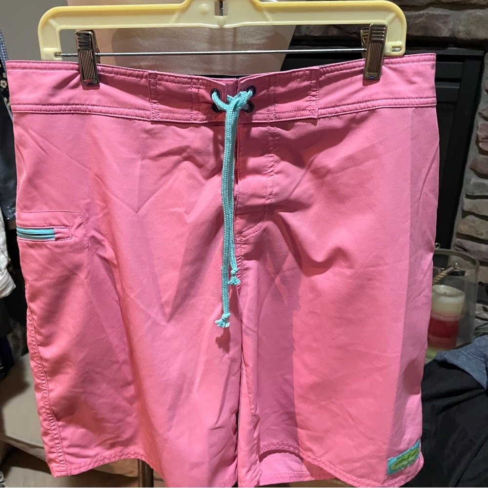 Vineyard Vines Pink and Teal Swim Shorts
